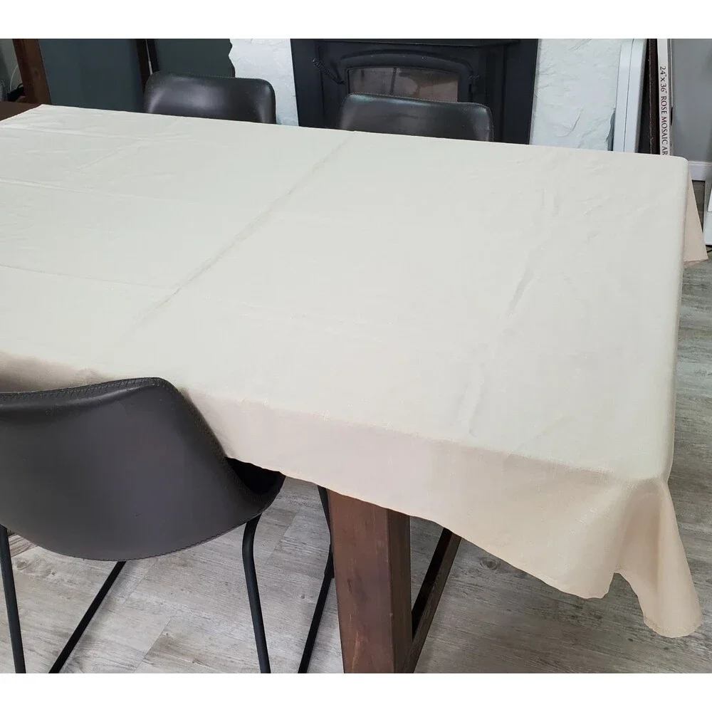 Tablecloth Beige Polyester Rectangle 72x51